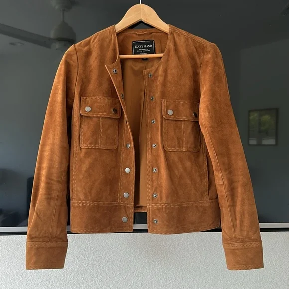 Lucky Brand Leather Jacket - Brown - Picture 4 of 6